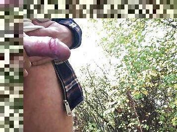 Risky Public Handjob - Old Cabin