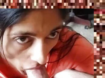 Desi girl sucks off white boyfriend