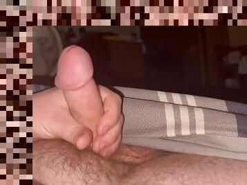 Teasing my tight pussy with neighbors fat cock (pt 1)
