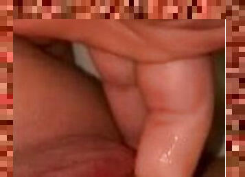 Pussy play teasing with just one finger very tight and wet ????????