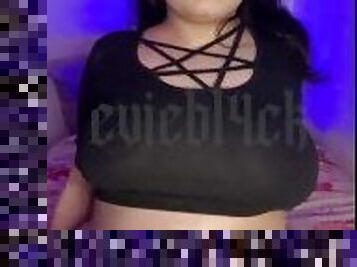 Chubby Fat Busty Latina Smoking And Showing Off (Full On Fansly)