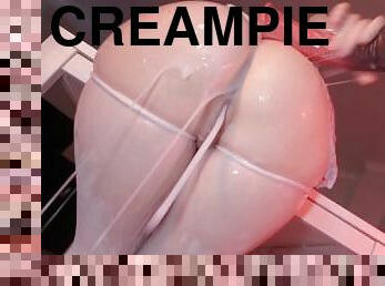 immens, monster, muschi, immens-glied, creampie, strümpfe, beule, ficken, automat, nette