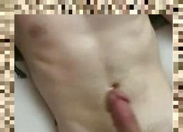 College boy moans blowing a huge load