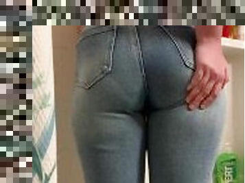 masturbação, mijando, amador, babes, adolescente, meias-calças, loira, fetiche, jeans