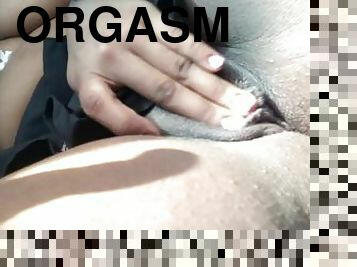 masturbação, orgasmo, público, cona-pussy, carro, perfeito, sozinho, morena, puta-whore