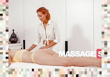 Veronika Leal massages Stella Cardo&#039;s big tits and pussy