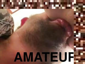 Bearded man eats my pussy and then fucks me