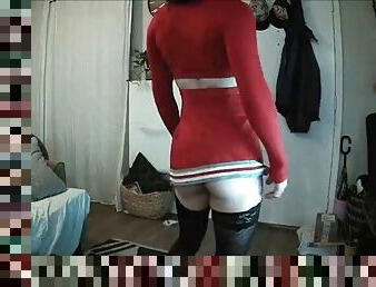 transsexuelle, amateur, jeune-18, lingerie, webcam, pom-pom-girl, bout-a-bout, solo