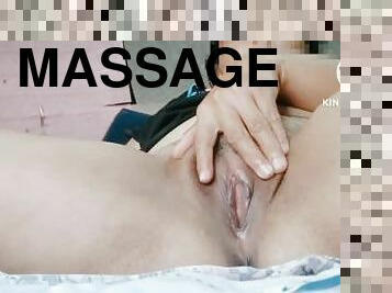 I used massage gun as my vibrator and it feels so tickling in my pussy ughh