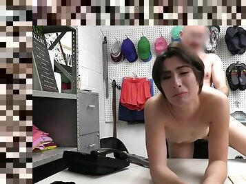 Crying Teen Shoplifter Punish Fucked Hard With Angeline Red