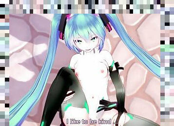 Cyber Miku takes it in all holes: 3D hentai parody