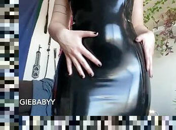 worship me in my skintight black latex dress - full video on Veggiebabyy Manyvids