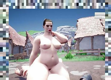 Feign PAWG BBW gameplay cowgirl riding