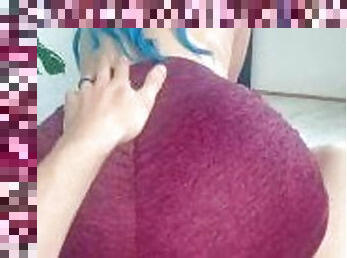 Blue Hair Slut Gets Creampie