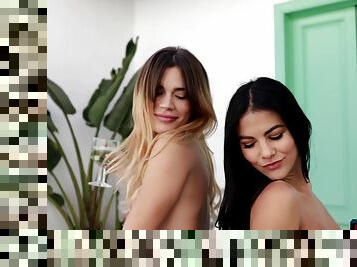 Spanish Teens Lorena Hidalgo And Estefania Pahe Dancing And Have Lesbo Fun