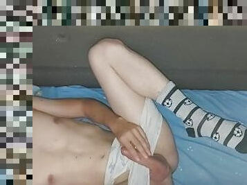 masturbation, vieux, amateur, ejaculation-sur-le-corps, ados, gay, maison, secousses, culotte, collège