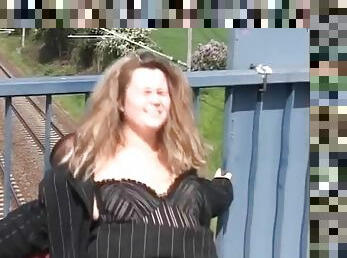 Incredible hot curvy BBW hungry for cock in intense public sex session
