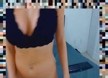 teta-grande, amador, brinquedo, dedos, excitante, webcam, cavalgando, dildo, peituda, sozinho