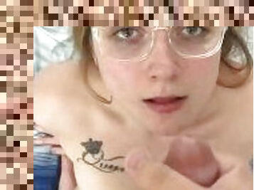 Cute Girlfriend Facial on Glasses