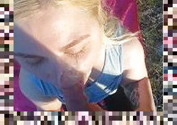 tricherie, public, russe, amateur, fellation, ejaculation-sur-le-corps, plage, ejaculation, blonde, sperme