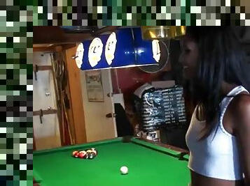 Sexy mami's fucked silly after a game of pool