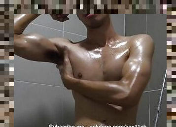 asiatique, mamelons, amateur, énorme-bite, gay, massage, solo, bite