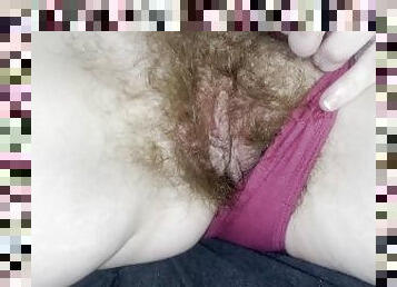 Hairy pussy panty tease PT 3- 4K
