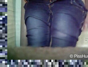 pisser, cam, voyeur, toilette, jeans, caché