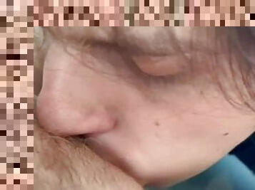 I licked my pregnant wife's hairy vagina and cum inside