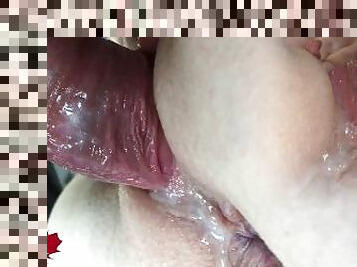 Lilith's tight pussy fuck and inseminate in close-up.