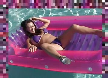 Jenna presley sexy purple string bikini