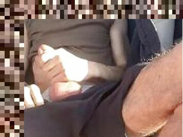 masturbation, public, ejaculation-sur-le-corps, énorme-bite, gay, branlette, secousses, solo, lait, minet