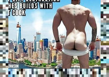Giant city destruction - crushes buildings with his giant cock