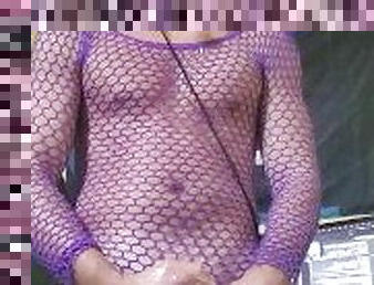 Wisteria Fishnet Cumshot