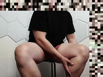 Asian Huge Calves Worship with Loud moaning Wet Edging Cock Jerk Off Session
