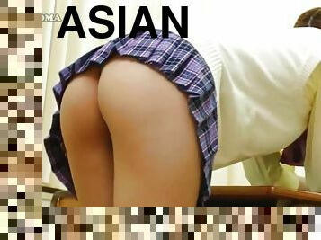 asiatique, ados, culotte, ejaculation, ados-asiatique