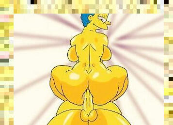 marge simpson coge fuerte analmente