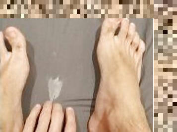 Feet and dried sperm