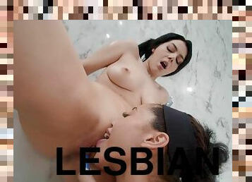 mandi, anal, lesbian-lesbian, mainan, tato