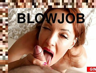 Blowjob And Facial - Milf Suck Cock Homemade Pov 7 Min - David E And Gina Monelli