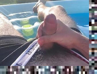 Jerk Off When Relaxing On Lounger