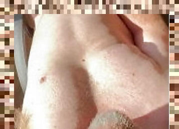 poilue, masturbation, orgasme, amateur, ejaculation-sur-le-corps, énorme-bite, ejaculation, solo, exhibitionniste, ours