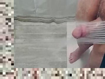 I tried to make myself cum using the hand sprayer, but gave up and jerked my small cock
