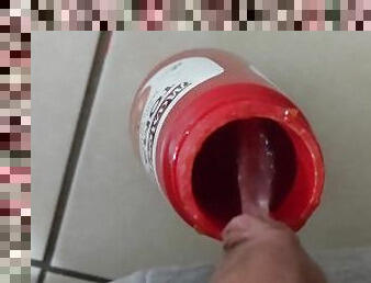 Piss in a ketchup bottle