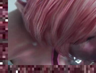 Serah Farron ( final fantasy ) make a beautiful blowjob