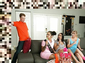 Pervy Pranker Ruins Hen Party Video With Jimmy Michaels, Lilly Hall - RealityKings