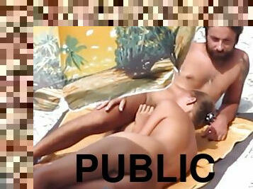 nudiste, public, amateur, fellation, compilation, cam, plage, espion, par-voie-orale, caché