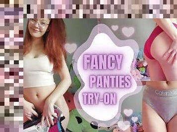 Fancy panties and thongs try-on haul