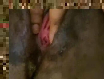 masturbation, chatte-pussy, amateur, ébène, ados, solo