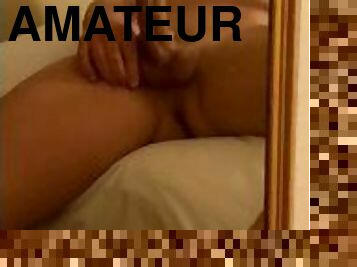 masturbation, amateur, énorme-bite, branlette, secousses, horny, coquine, solo, bite